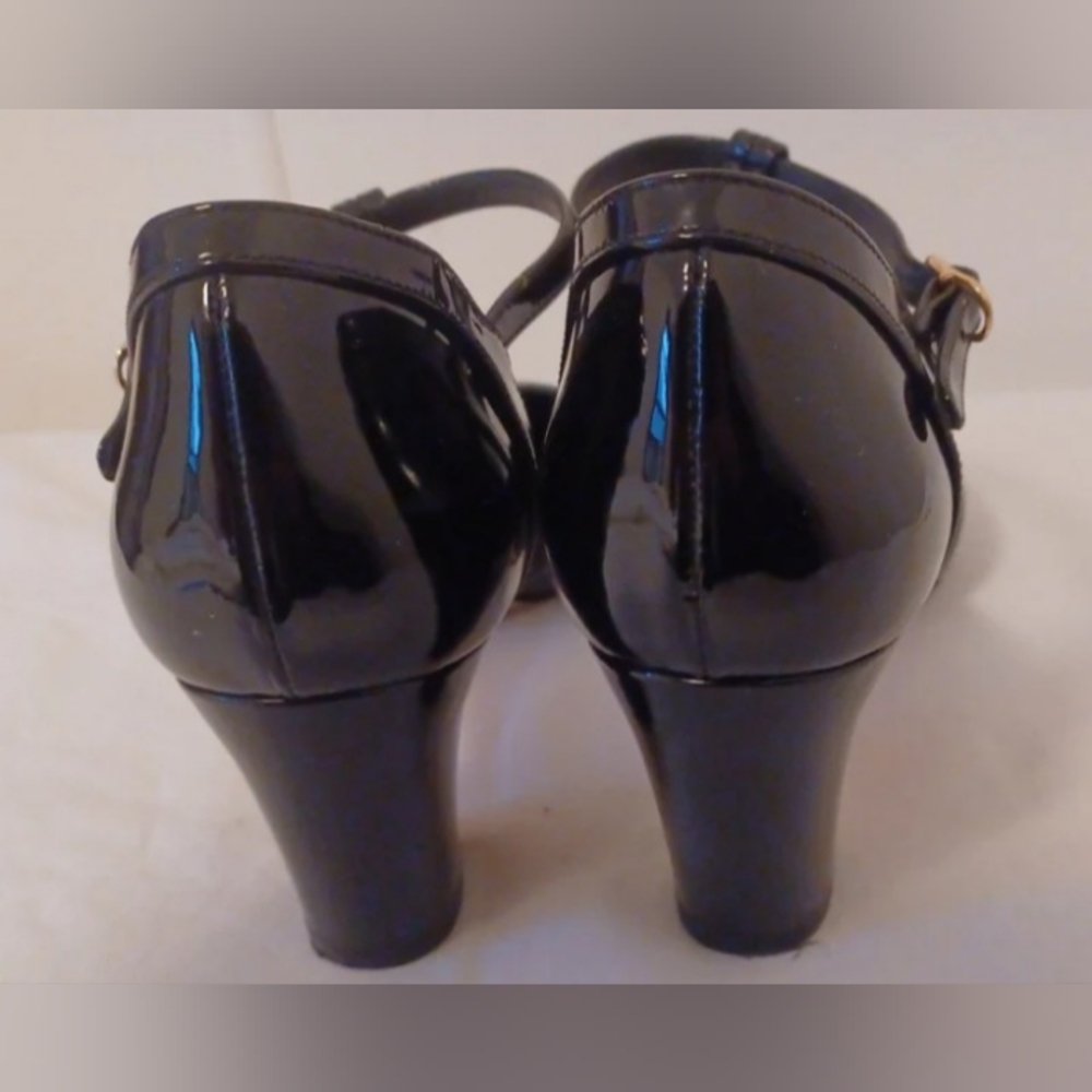 Dolce & gabbana patent t strap mid heel black size 40 - Picture 6 of 7